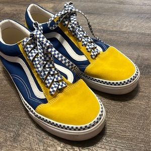 Yellow and Blue Vans